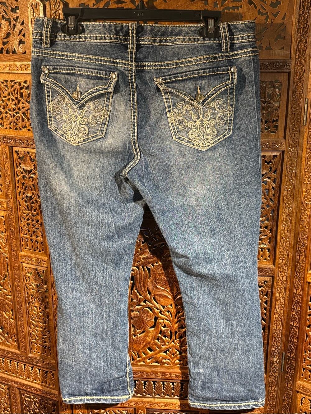 Nine West Light Blue Cropped Straight Jeans